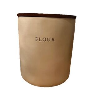 Stoneware Flour Canister Cream Acacia Wood Lid - Hearth and Hand Magnolia